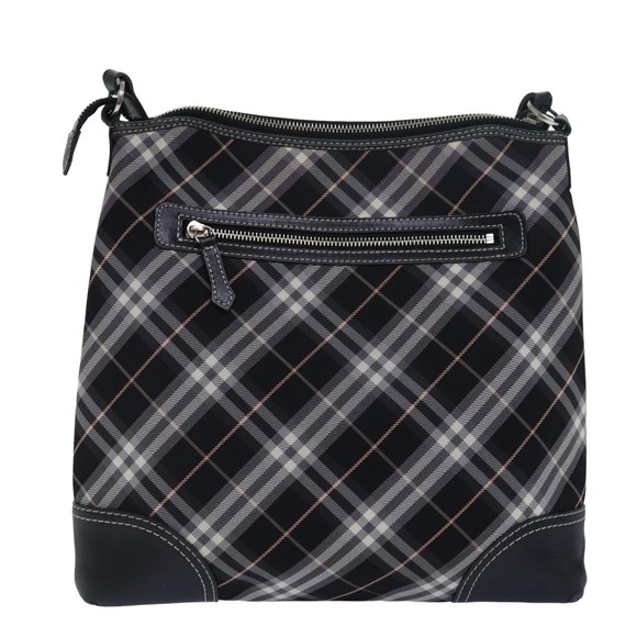 BURBERRY Nova Check Blue Label Shoulder Bag Nylon Black Auth 80167 - Picture 13 of 16